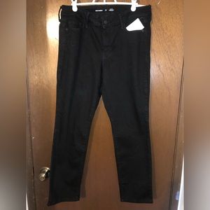 New with tags Old Navy mid-rise power slim straight jean,s Black, size 10 short